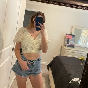 Womens crop top blouse